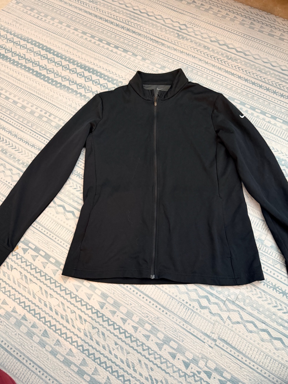 Womens Nike Black Full-Zip Performance Sweater